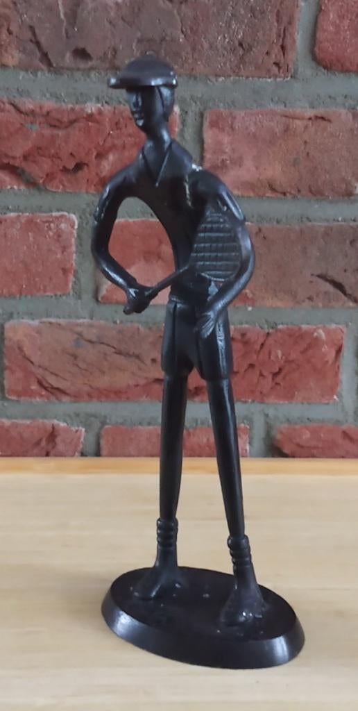 bronzen sculptuur tennisspeler van Art Peers, volgnr 6, Antiek en Kunst, Kunst | Beelden en Houtsnijwerken, Ophalen of Verzenden