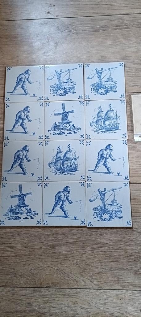 13x MOSA tegels 11x11  Hollands tafereel+punt gaaf+zeldzaam., Ophalen, Minder dan 20 cm, Minder dan 20 cm, Minder dan 5 m²