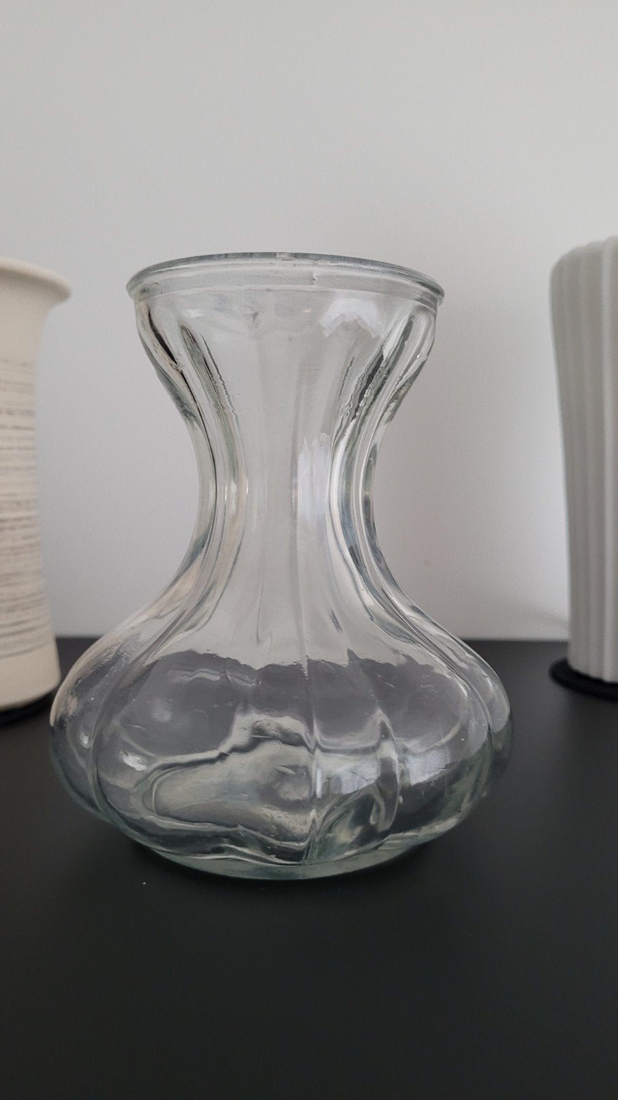 A.D. Copier garlic vaasje, Gebruikt, Transparant, Glas, 15 cm