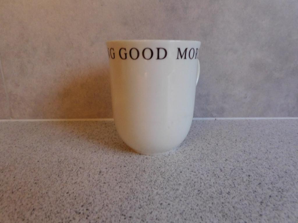 Mok 9,5x8 cm. Good Morning de Vos Home & Garden, Ophalen of Verzenden, Zo goed als nieuw, Overige stijlen, Kop(pen) en/of Schotel(s)