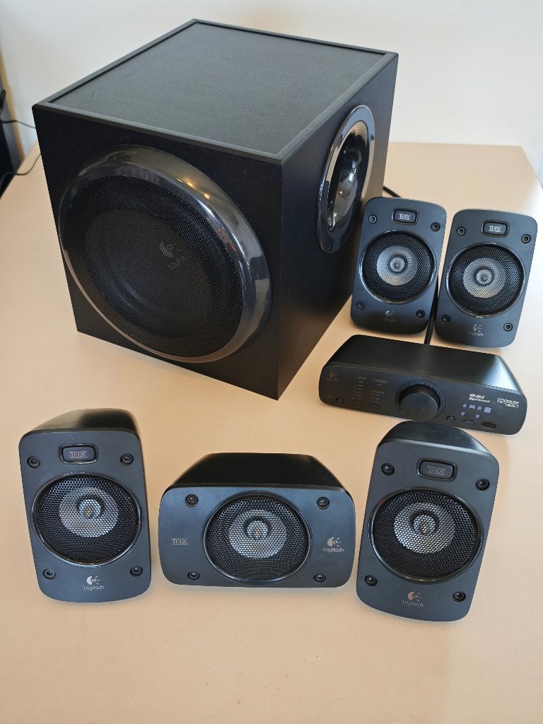Logitech Z906 5.1 Surround Sound Speakerset, Gebruikt, Logitech, Speakerset, Inclusief kabels