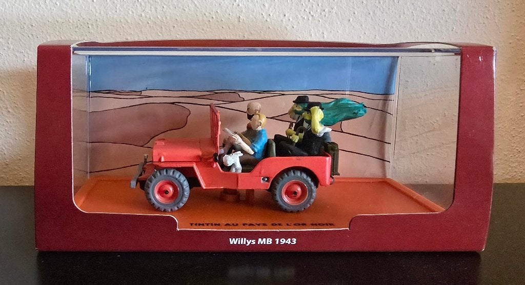 Kuifje Jeep Willis 1943 - TinTin 1:43 Nieuw, Ophalen of Verzenden, Nieuw, Auto, Overige merken