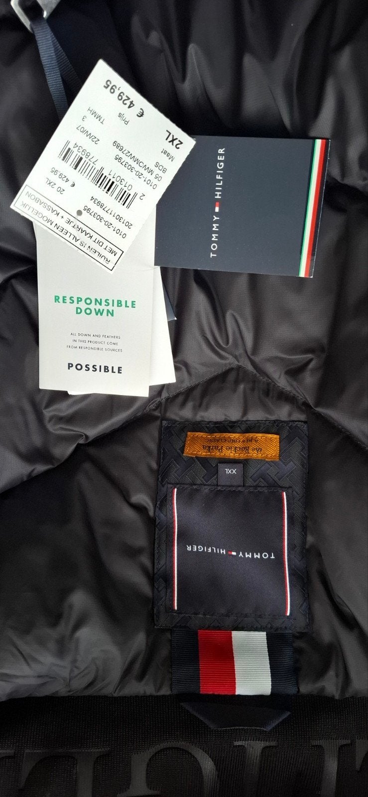 Nieuwe Tommy Hilfiger Winterjas - Maat XXL, Kleding | Heren, Zwart, Tommy Hilfiger, Ophalen of Verzenden, Maat 56/58 (XL)