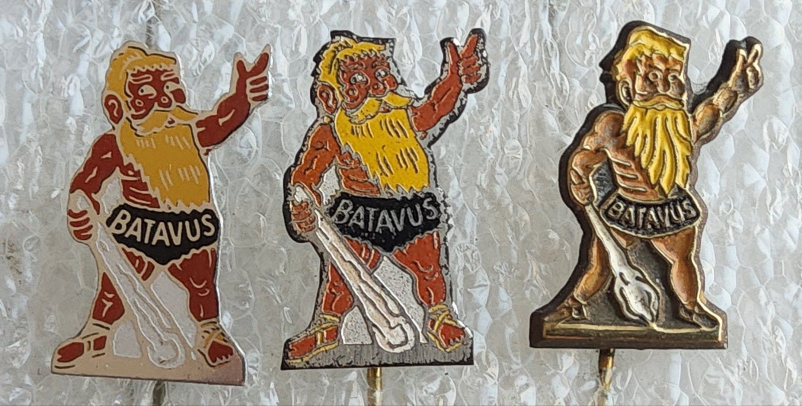 Vintage Batavus reclamespeldjes jaren '60, Verzamelen, Ophalen of Verzenden, Gebruikt, Overige onderwerpen, Speldje of Pin