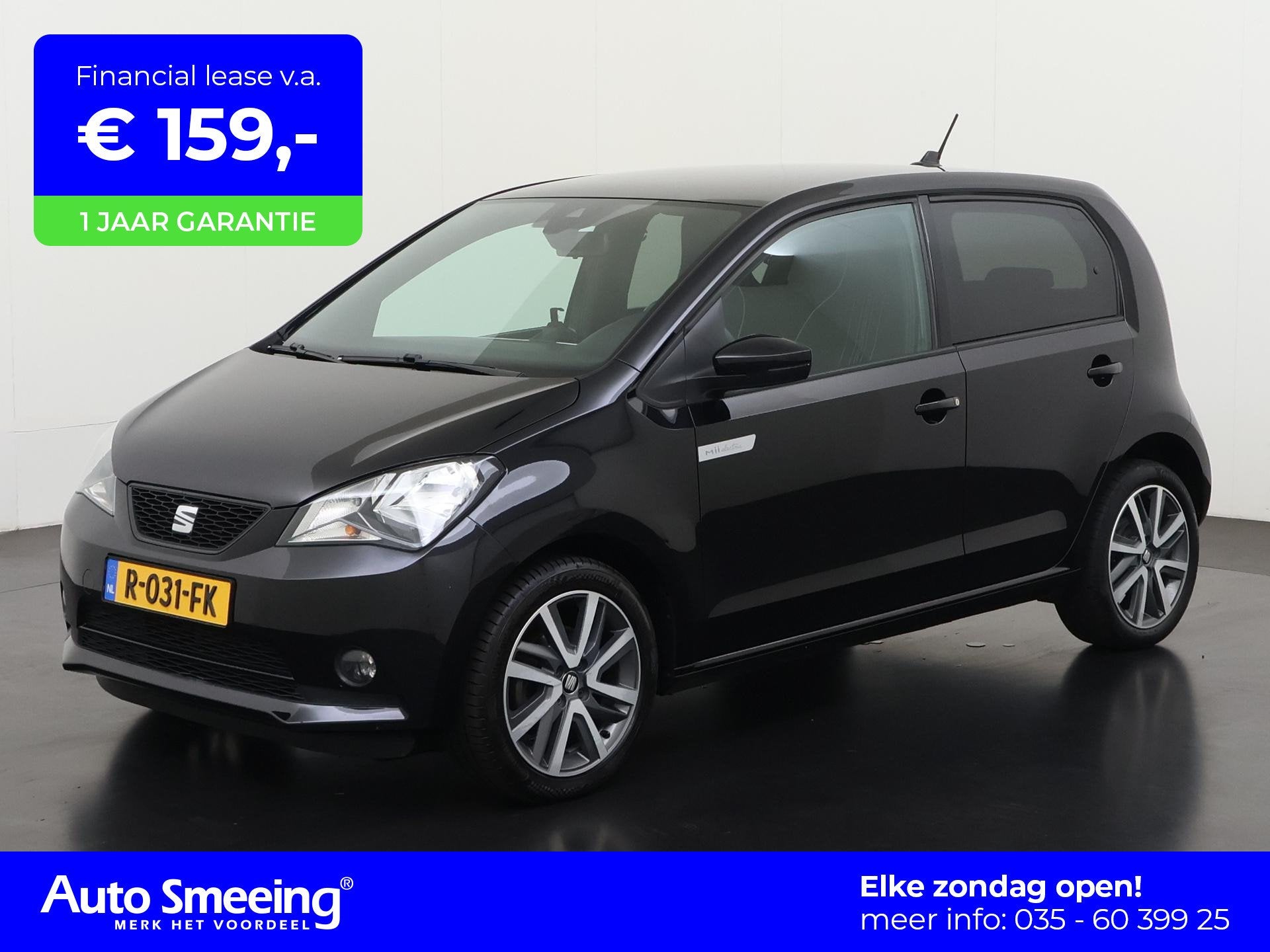 SEAT Mii Electric electric Plus | SOH 89% | Stoelverwarming, Auto's, Stof, Mii, Zwart, Grijs