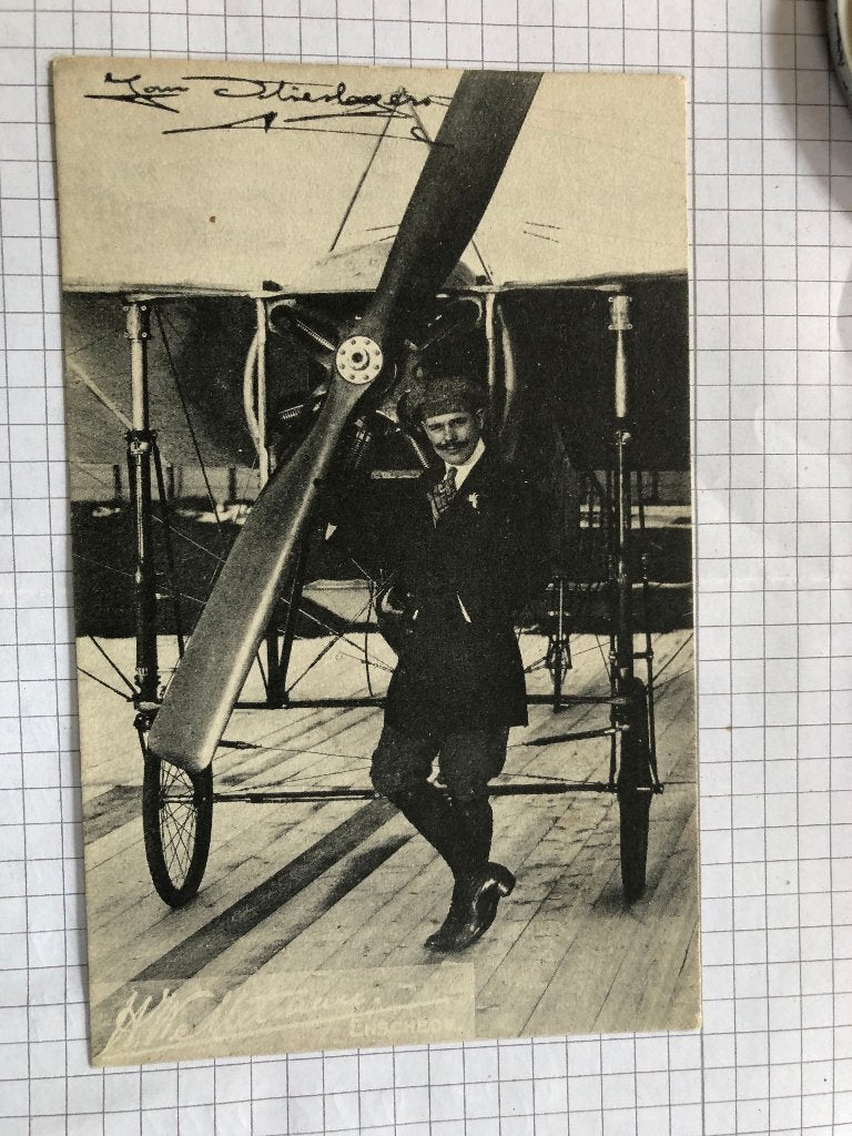 Jan Olieslagers vliegduvel rond 1910  Ansichtkaart, Ophalen of Verzenden, Voor 1920