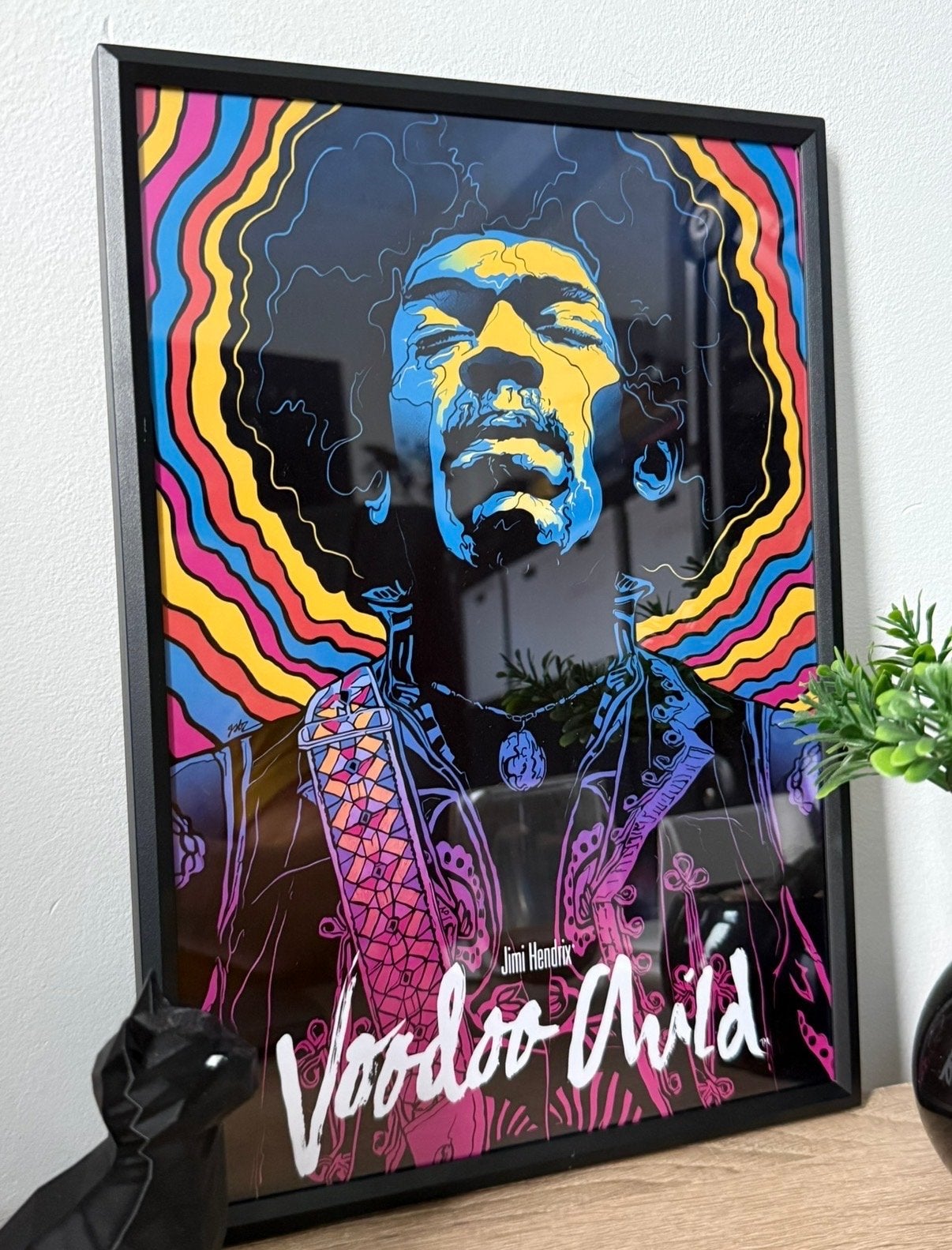 Jimi Hendrix 'Voodoo Child' Ingelijste Poster, Verzamelen, Ophalen of Verzenden