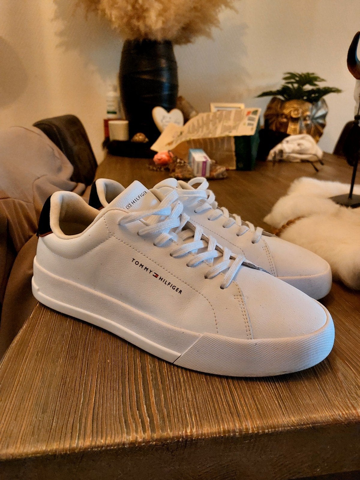 Tommy hilfiger sneakers heren schoenen wit 43 zga nieuw, Tommy, Wit, Ophalen of Verzenden, Zo goed als nieuw