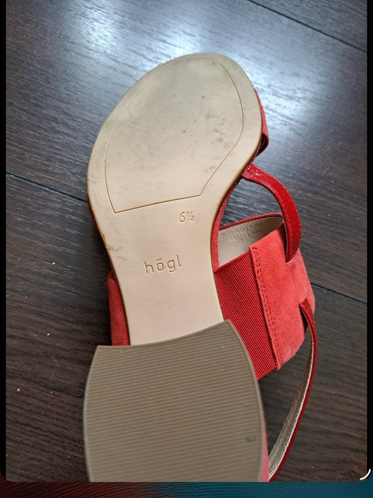 Hogl rode damesschoenen, Ophalen of Verzenden, Zo goed als nieuw, Hogl, Schoenen met hoge hakken