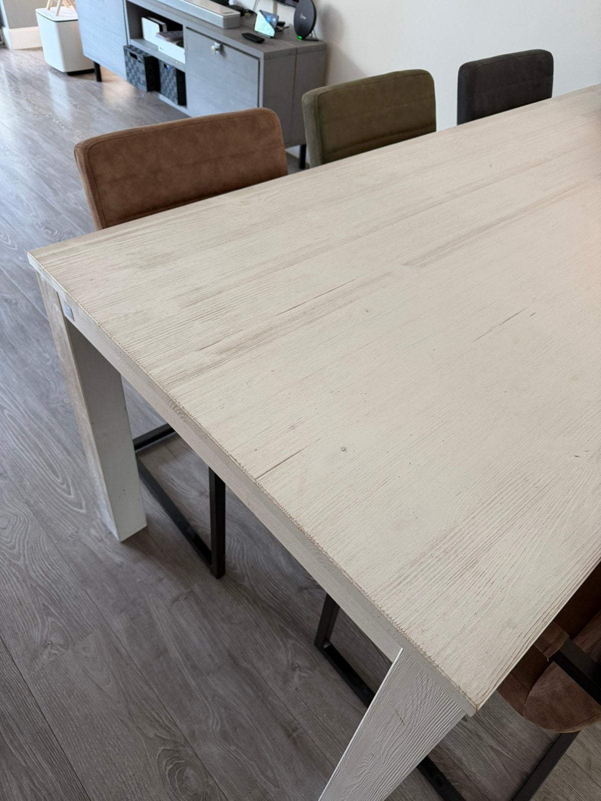 Mooie eettafel Jan des bouvrie 200 x 90, Huis en Inrichting, Tafels | Eettafels, Zo goed als nieuw, Vijf personen of meer, 150 tot 200 cm