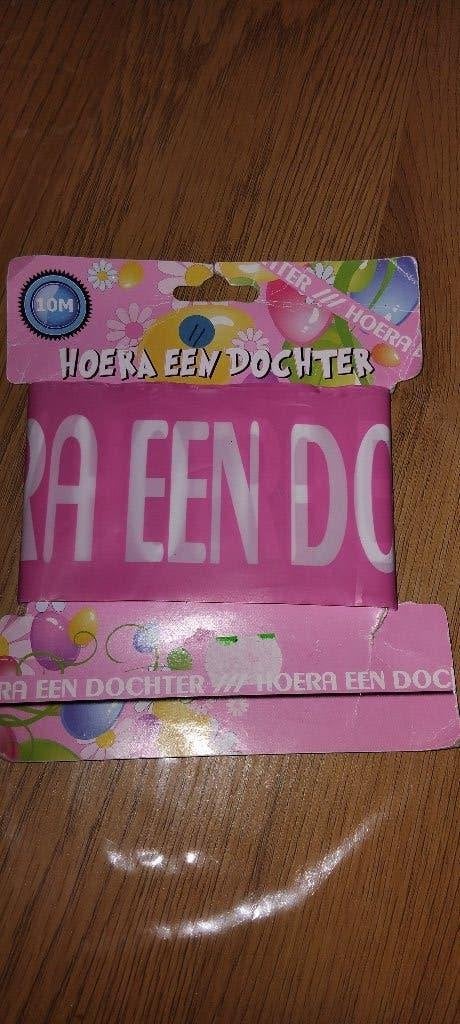 afzet lint hoera een dochter, Ophalen of Verzenden, Gebruikt, Versiering, Geboorte of Huwelijk