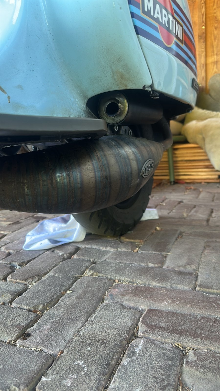 Vespa v50 / pk 50 uitlaat tekoop of teruil tegen een andere, Ophalen of Verzenden, Uitlaat
