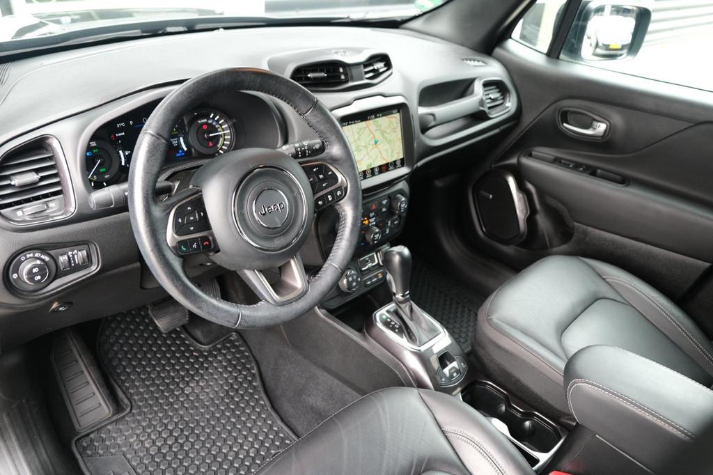 Jeep Renegade 4xe 240 Plug-in Hybrid Electric S Leder Led Ca, Auto's, Jeep, Gebruikt, Zwart, Zwart, Bedrijf