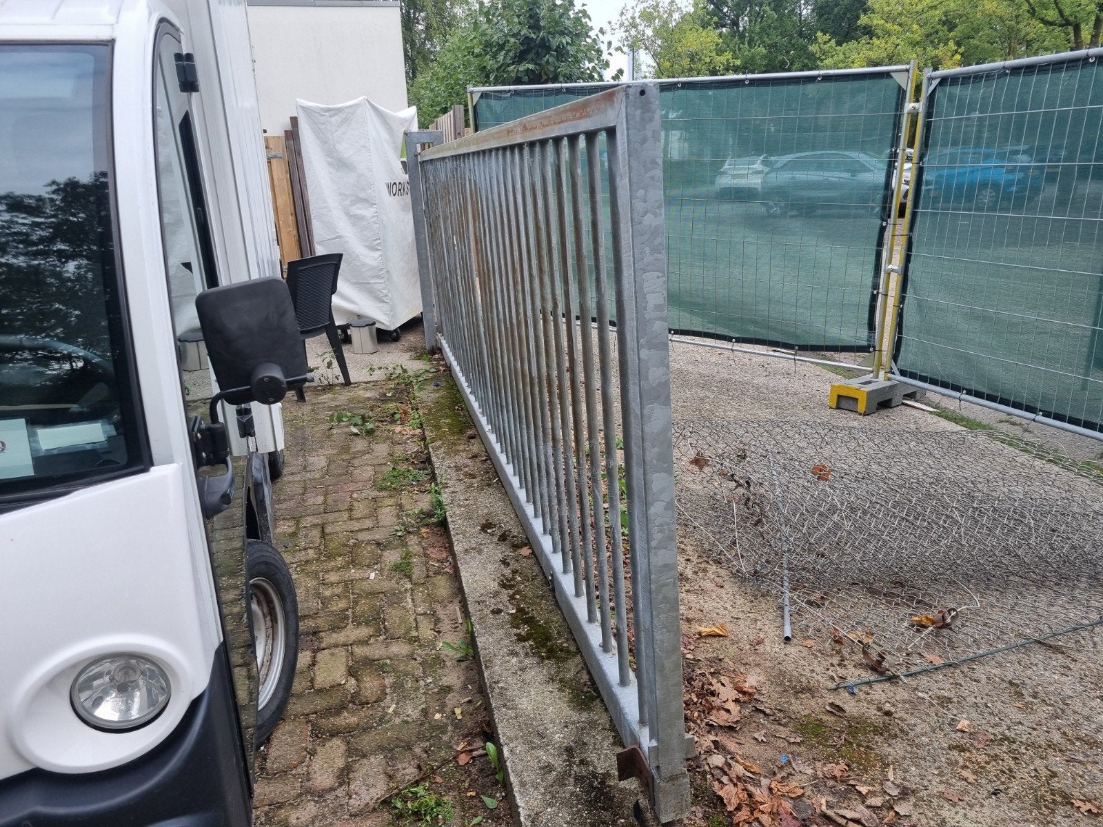 Schuifpoort / Schuifhek met schuifstaander - 5.15m x 1.45m, Ophalen, Gebruikt, Overige typen, Schuifdeur