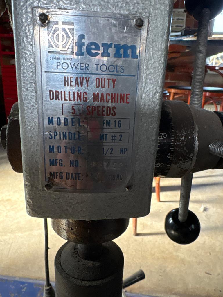 Ferm Kolomboormachine FM-16 - Heavy Duty Boormachine, Ophalen of Verzenden, Gebruikt, Minder dan 400 watt, Kolomboormachine