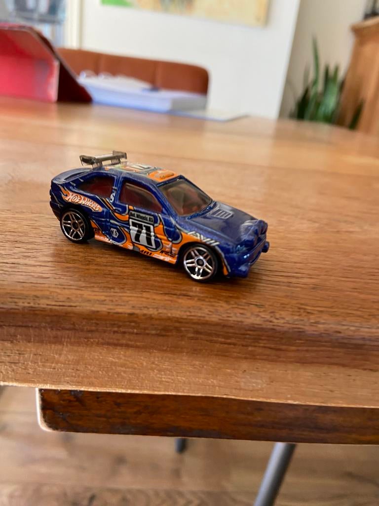 Hot wheels 1996 Escort Rally Ford Blauwe Speelgoedauto, Ophalen, Auto