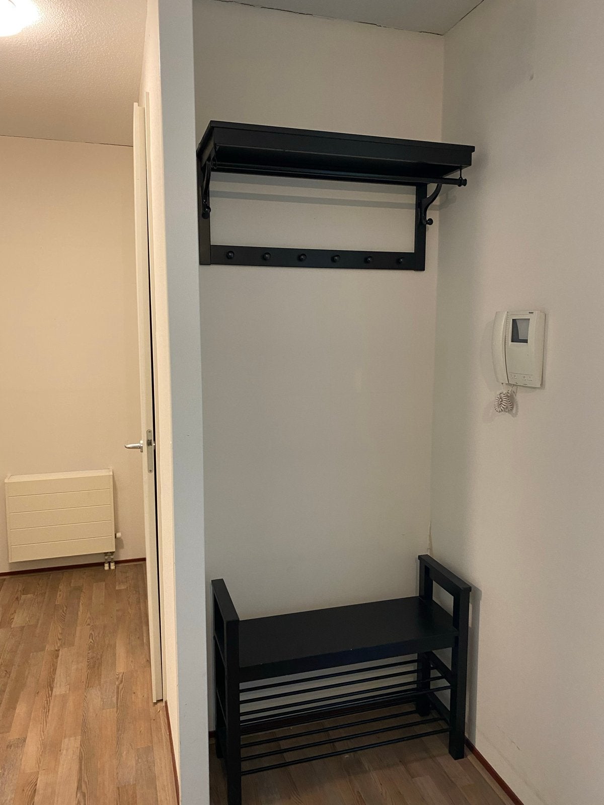 Ikea Hemnes wandkapstok met hoedenplank en bankje, Gebruikt, Minder dan 100 cm, Hout, Ophalen