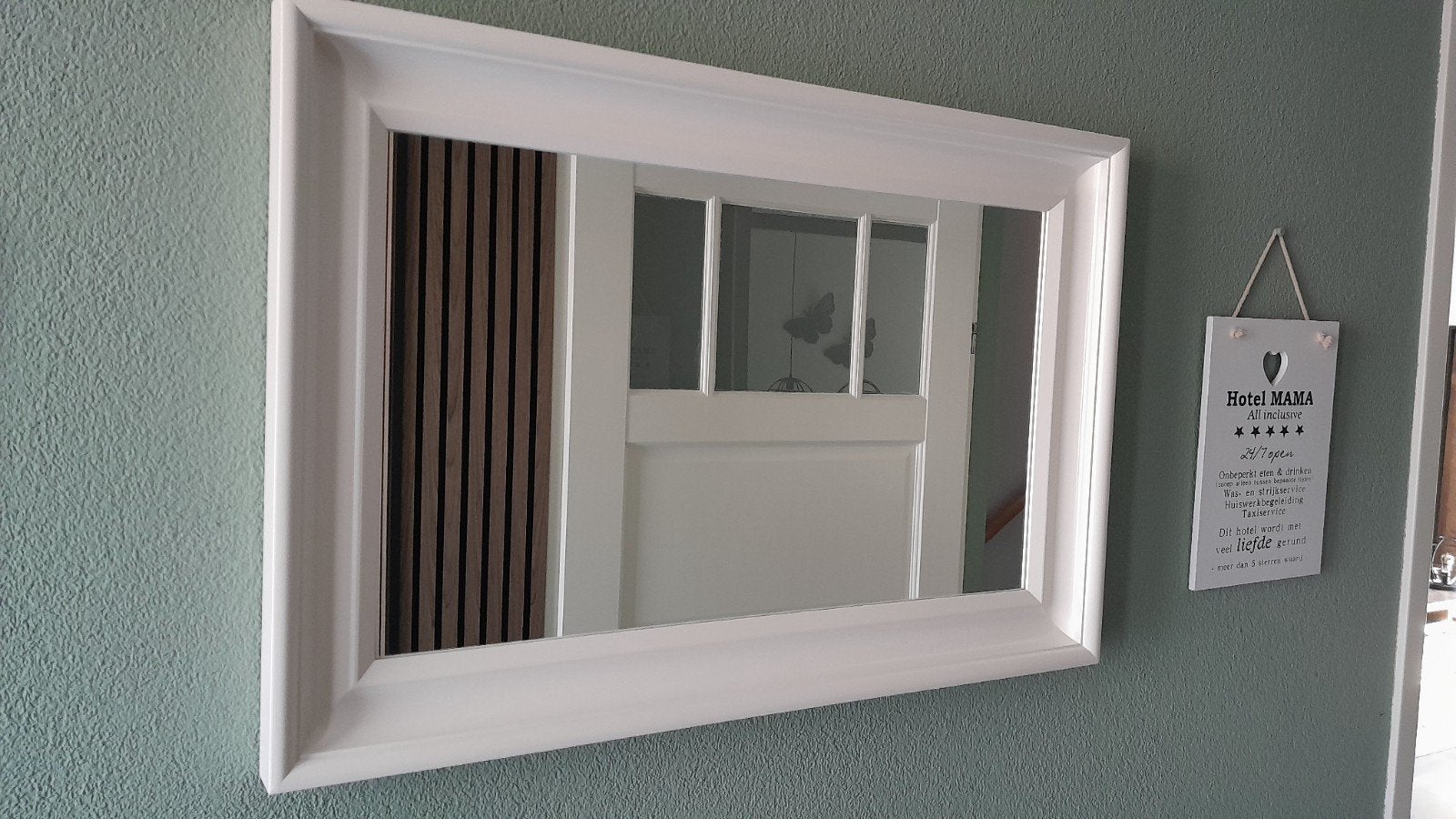 IKEA spiegel met witte lijst, Ophalen, Gebruikt