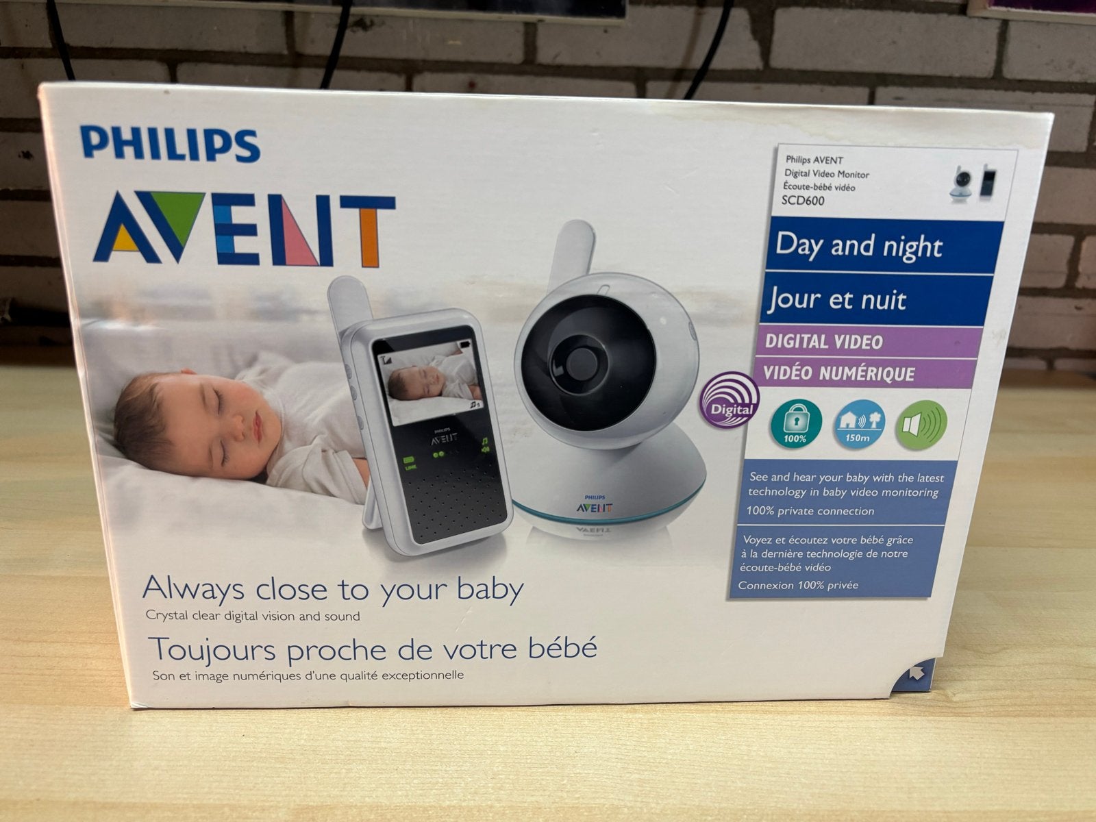 Philips Avent SCD600 Digitale Video Babyfoon, Ophalen of Verzenden, Zo goed als nieuw, 100 tot 250 meter, Camera