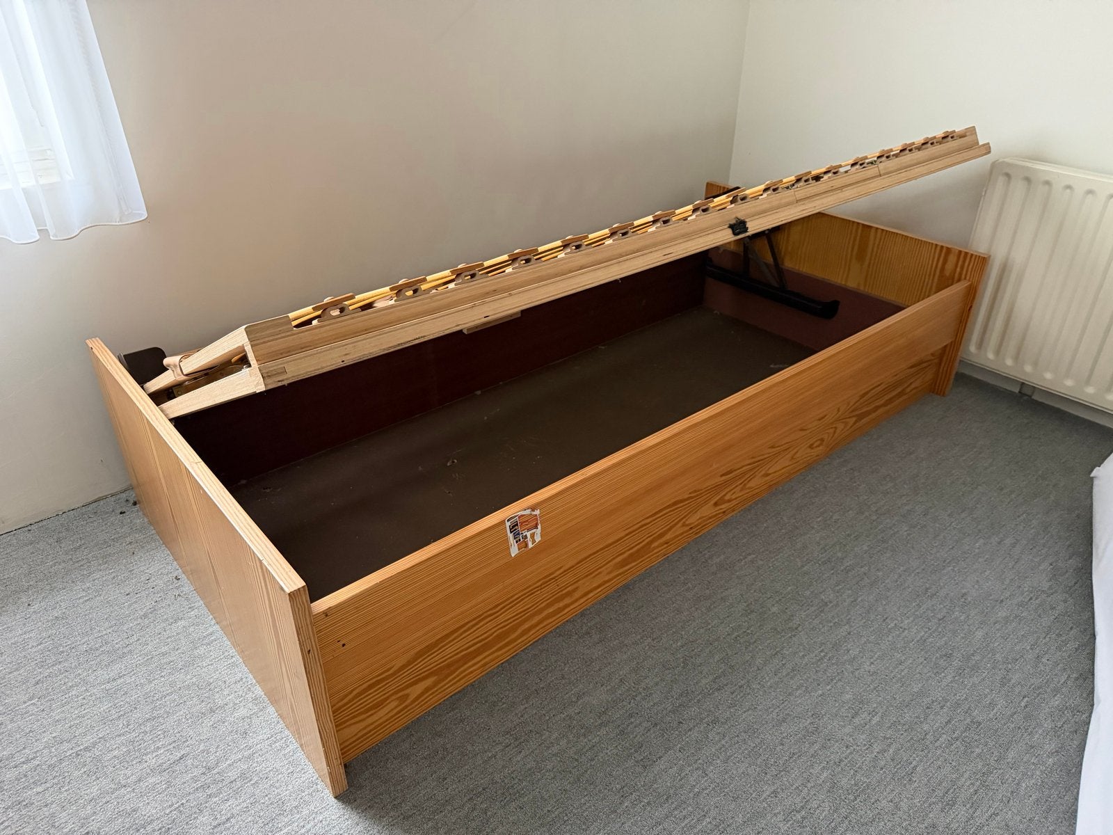 3x Eenpersoonsbedden met opbergruimte, Ophalen, Gebruikt, 90 cm, Lattenbodem