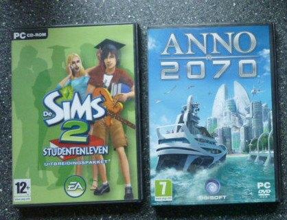 2 x PC games Sims - Anno 2070, Spelcomputers en Games, Games | Pc, Gebruikt, 1 speler, Ophalen of Verzenden, Vanaf 12 jaar
