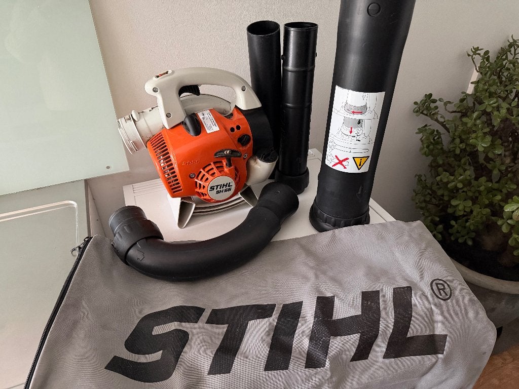 Stihl SH56 Benzine Bladblazer/zuiger, Ophalen, Met opvangzak, Handgedragen, Zo goed als nieuw