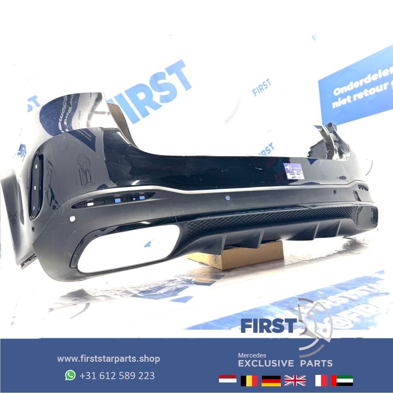 W167 GLE 63 AMG ACHTERBUMPER A1678851103 A1678858205 ZWART W, Gebruikt, -, Ophalen of Verzenden, Achter