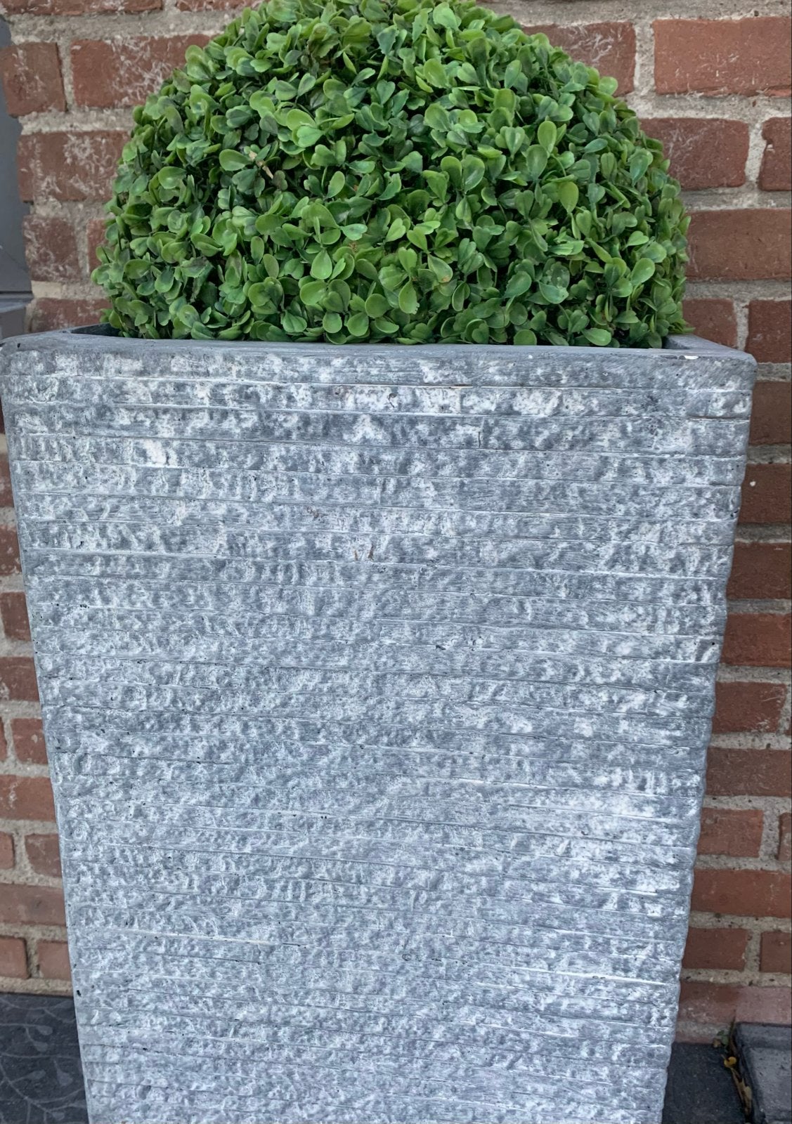 Stijlvolle Bloempot - Betonlook, 25 tot 40 cm, Vierkant, Binnen, Ophalen of Verzenden
