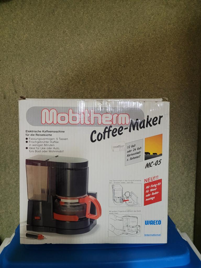 Mobitherm Koffiezetapparaat 12/24V voor Camper/Boot, Ophalen, Gemalen koffie, 4 tot 10 kopjes, Koffiemachine