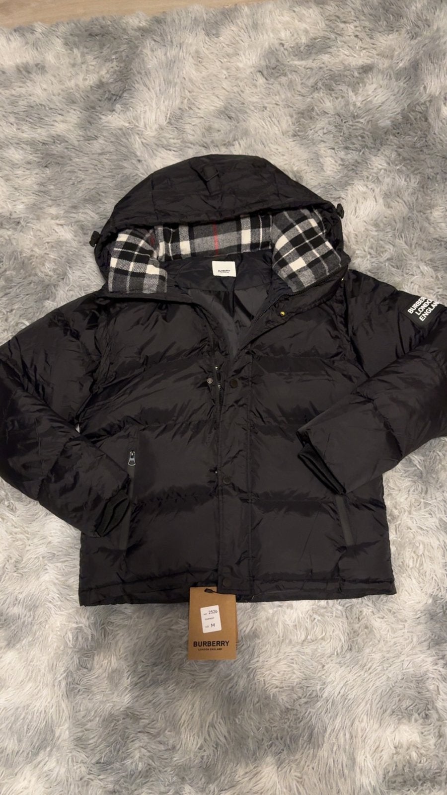 Burberry puffer jas, Ophalen of Verzenden, Zo goed als nieuw, Maat 48/50 (M), Zwart