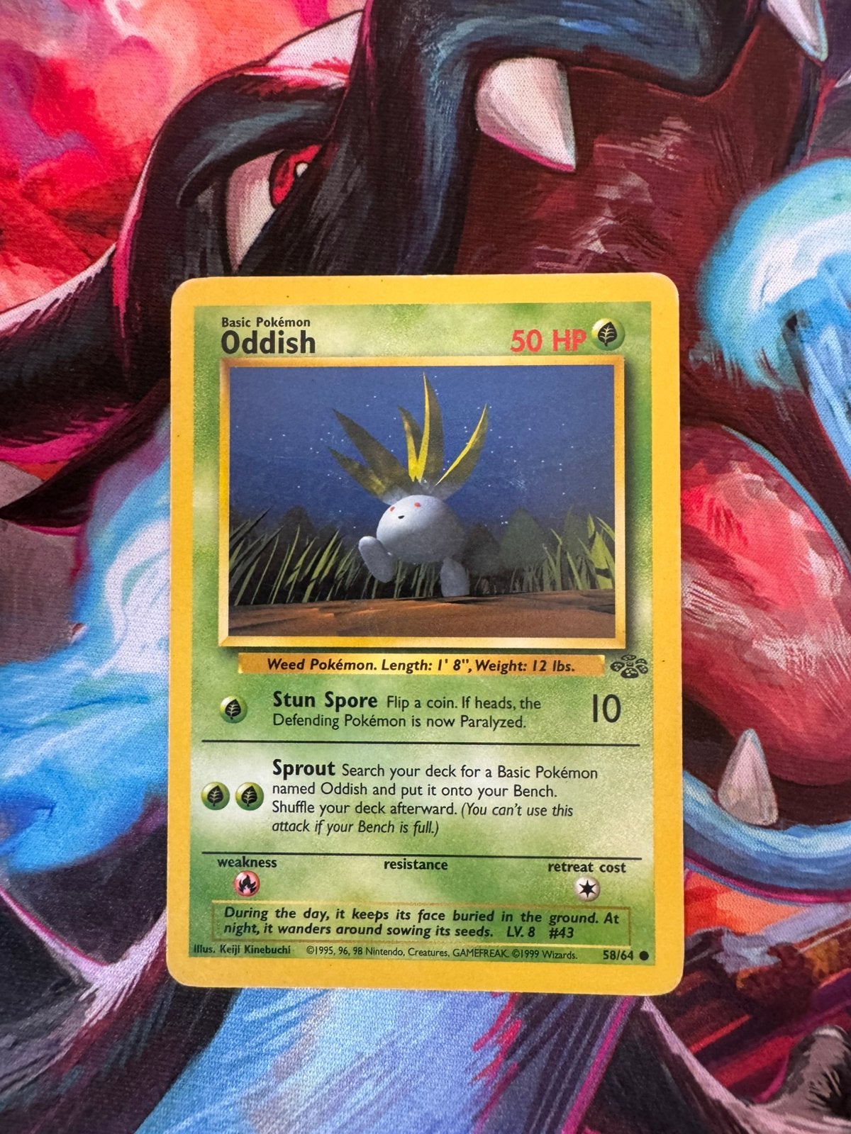 Pokémon kaarten Oddish #58 Jungle, Hobby en Vrije tijd, Verzamelkaartspellen | Pokémon, Ophalen of Verzenden, Zo goed als nieuw