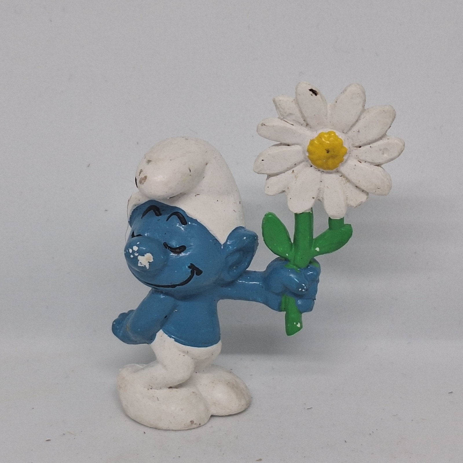 Rendezvous Smurf met bloem 20076, Verzamelen, Ophalen of Verzenden, Gebruikt, Overige Smurfen, Poppetje, Figuurtje of Knuffel