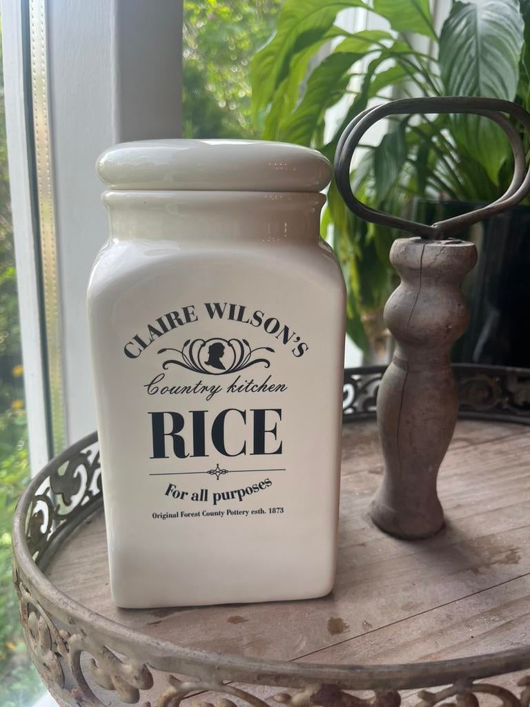 Vintage Claire Wilson’s "Rice" Voorraadpot – Country Kitchen, Huis en Inrichting, Keuken | Potten en Pannen, Ophalen of Verzenden