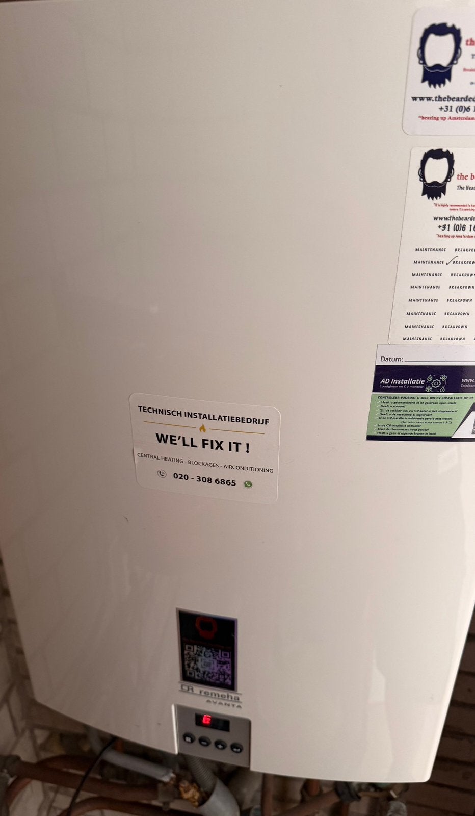 Remeha Avanta 28c CV-ketel - Gebruikt, Gebruikt, Hoog rendement (Hr), Cv-ketel of Combi-ketel, Minder dan 60 cm