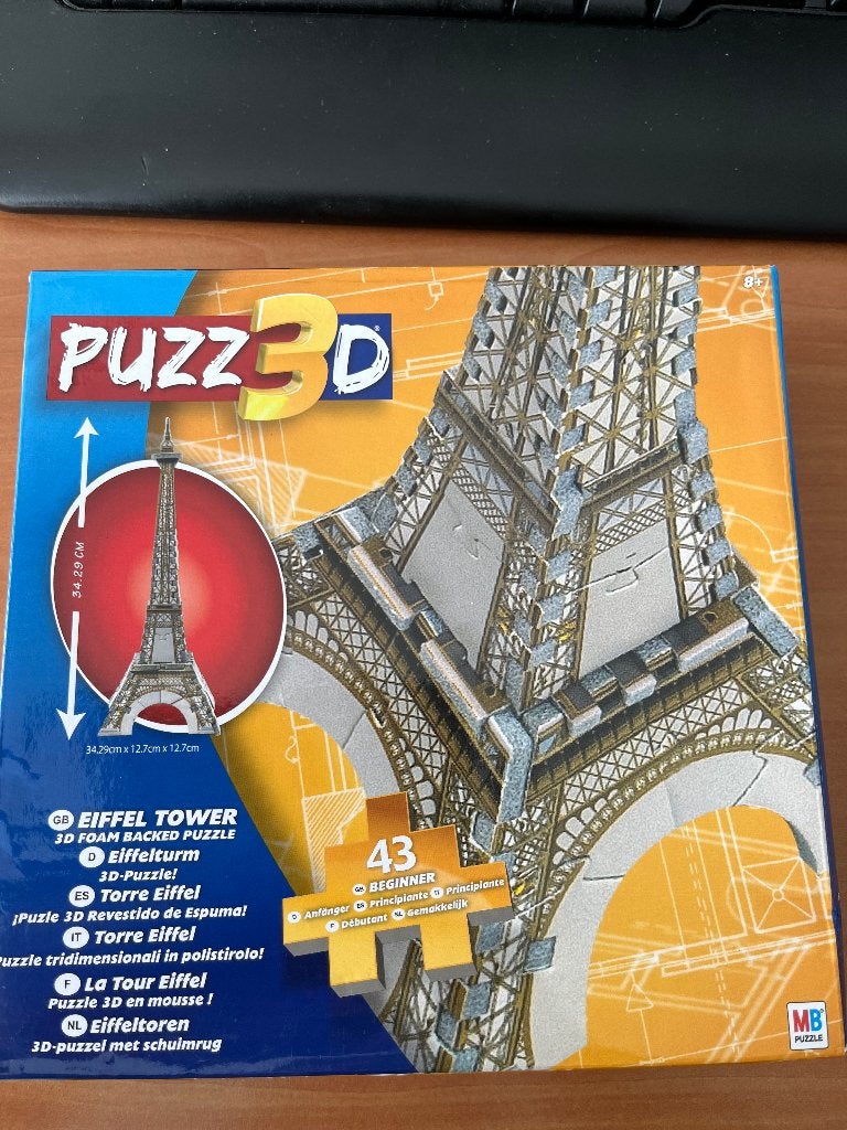 3D puzzel Eifeltoren, Hobby en Vrije tijd, Denksport en Puzzels, Ophalen of Verzenden, Minder dan 500 stukjes, Rubik's of 3D-puzzel
