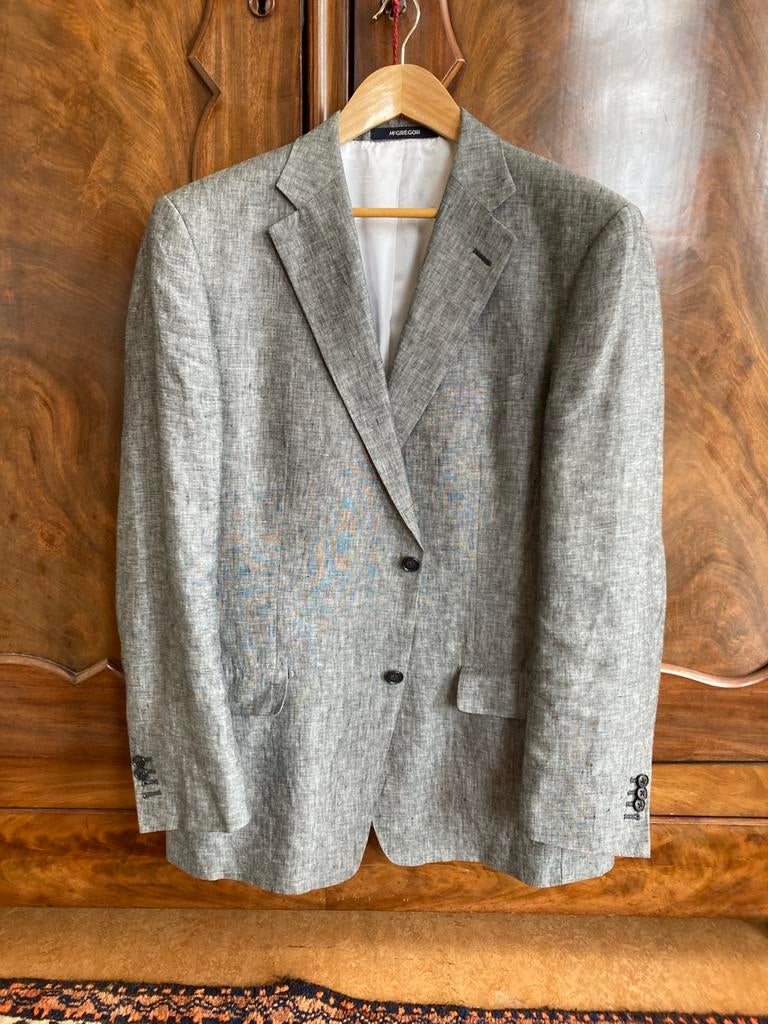 Linnen zomerjasje McGregor, Kleding | Heren, Ophalen of Verzenden, Zo goed als nieuw, Maat 52/54 (L), Grijs