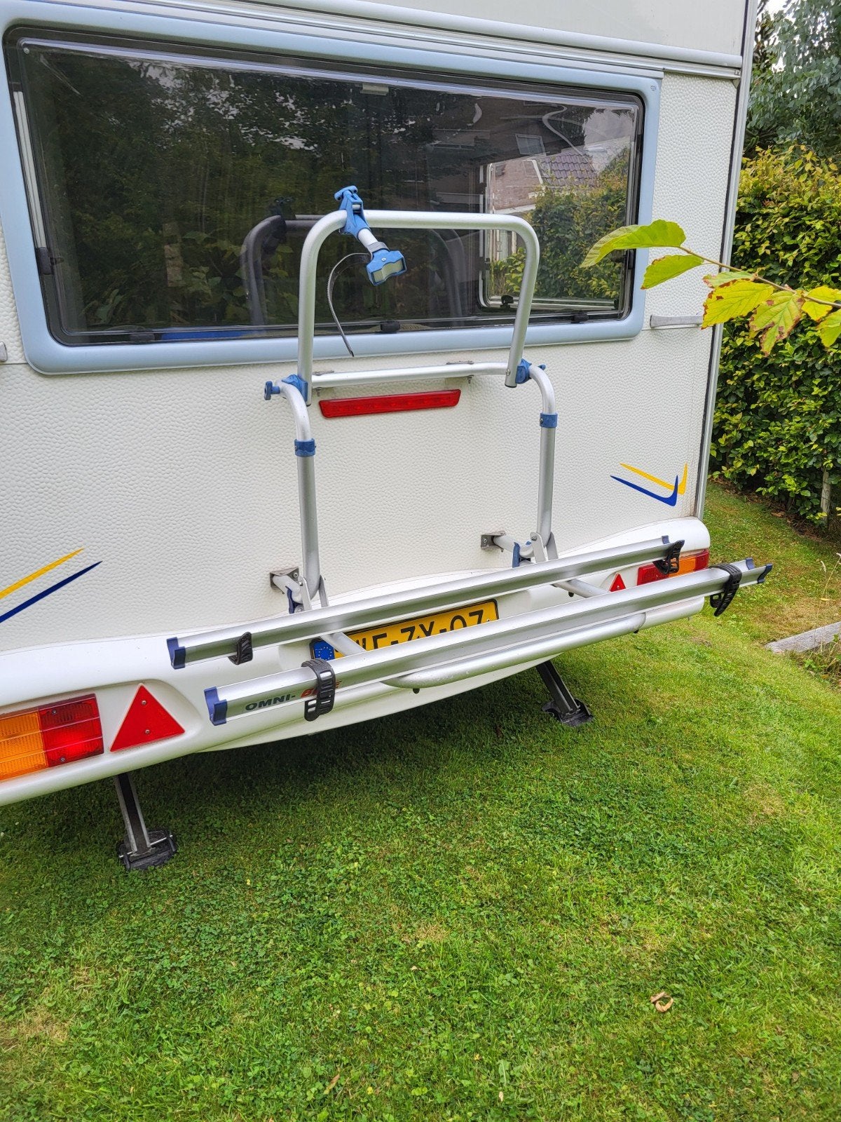 Omni Bike fietsendrager voor caravan, Ophalen, 2 fietsen, Gebruikt, Achterklepdrager