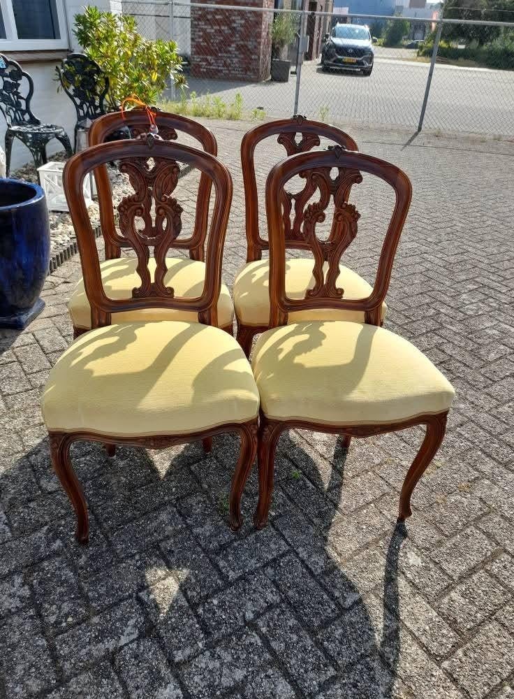 Set 4 nette noten stoelen, Ophalen of Verzenden