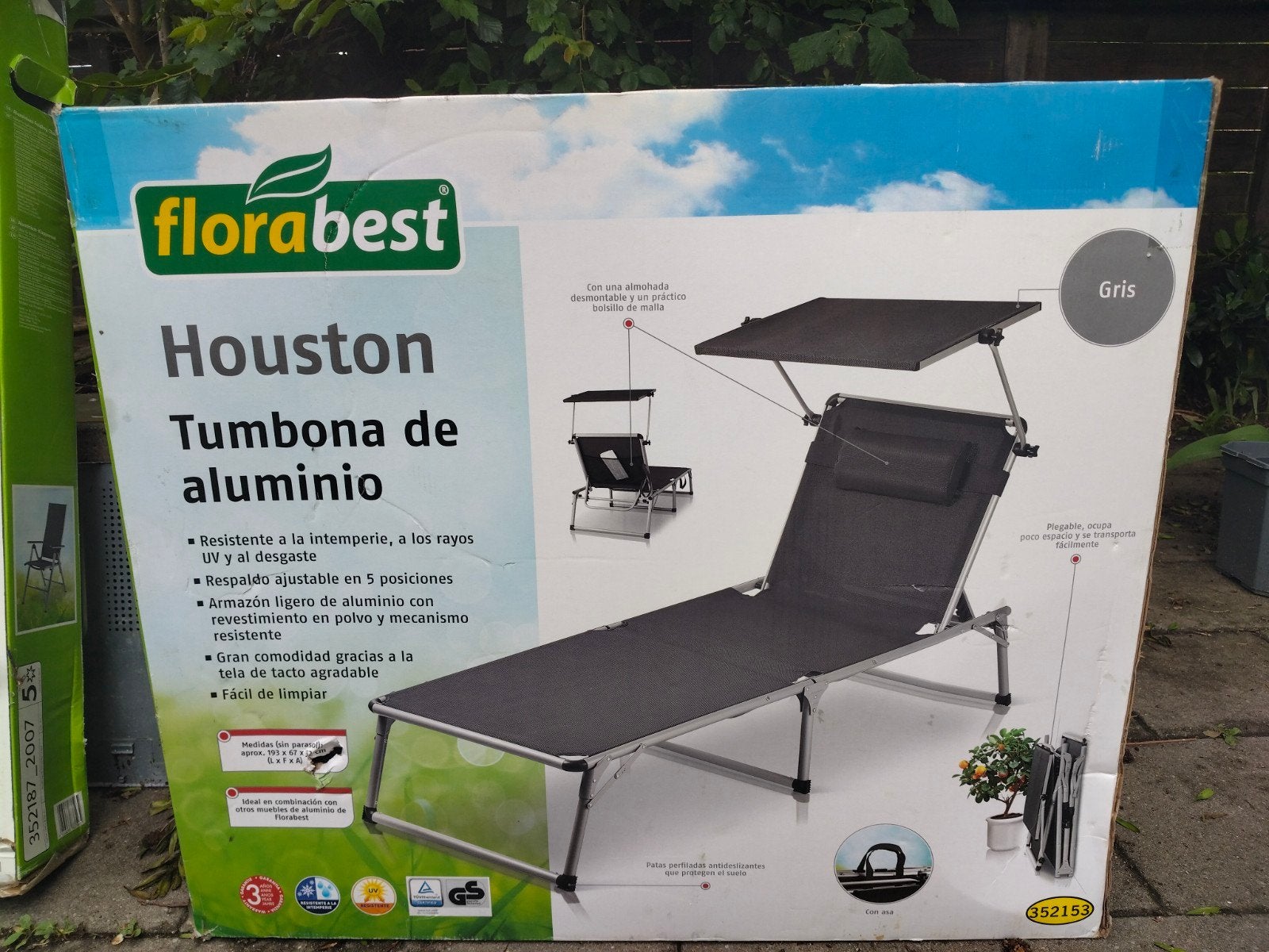 Nieuw tuin stoel en 2 sun loungers, Tuin en Terras, Ophalen of Verzenden, Nieuw, Aluminium