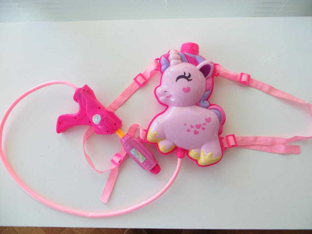 Waterpistool met watertank Unicorn Roze Verstelbare Banden, Minder dan 80 cm, Overige typen, Rond, Ophalen of Verzenden