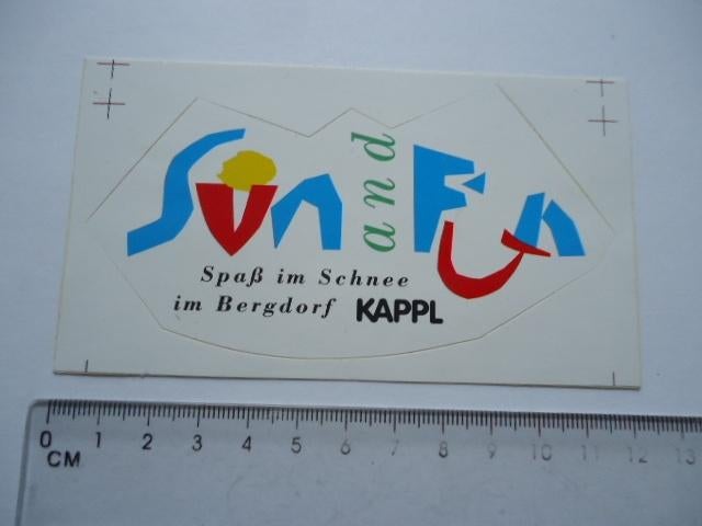 sticker oud KAPPL bergdorf ski wintersport oostenrijk austr, Verzenden, Zo goed als nieuw, Bedrijf of Vereniging