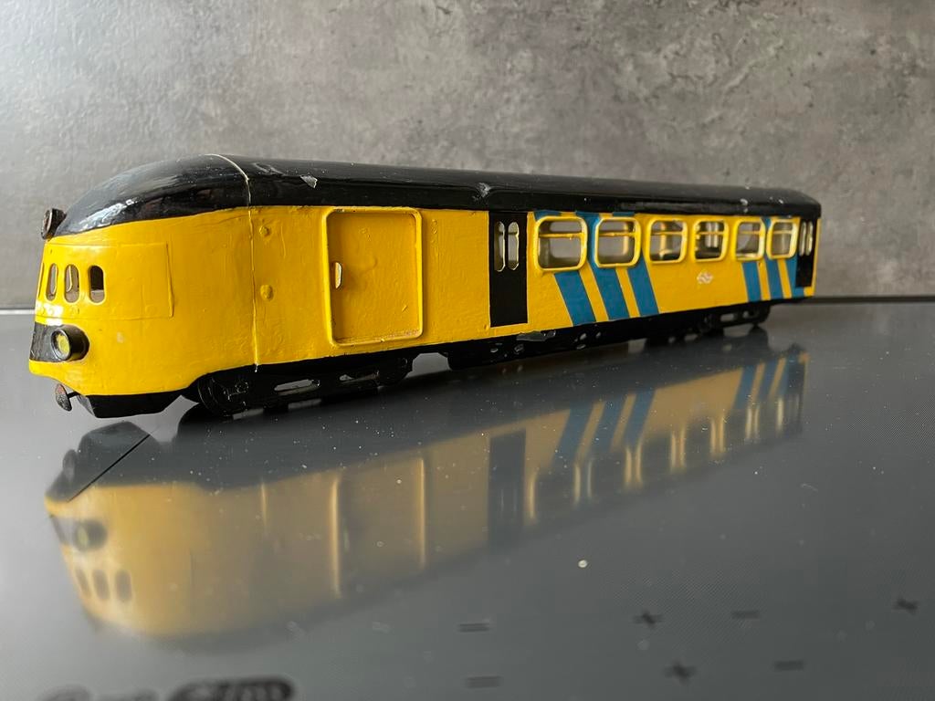NS 252 mat 36 treinstel 3x spoor 0 vintage decoratiemodel, Overige merken, Gelijkstroom of Wisselstroom, Ophalen of Verzenden