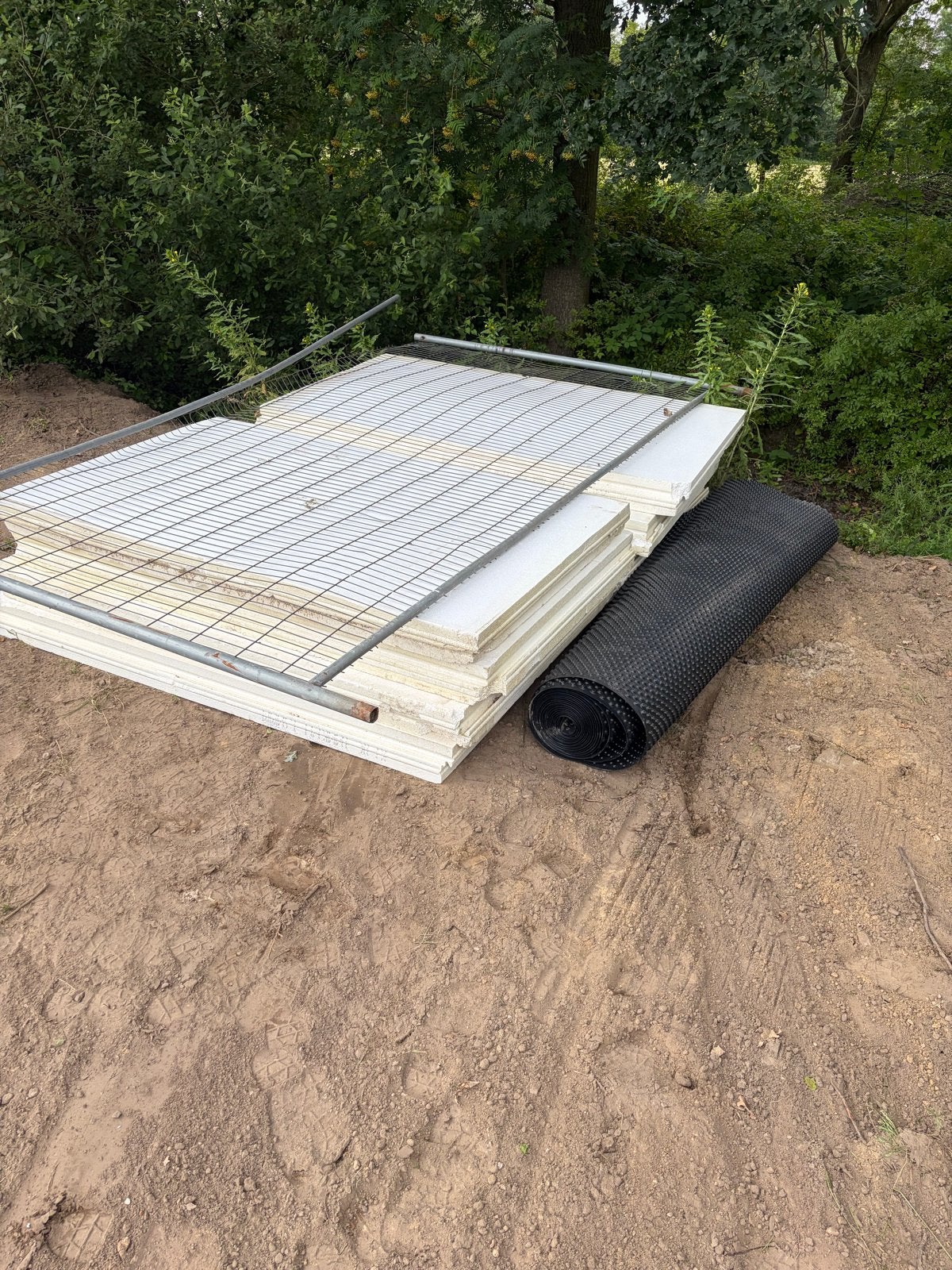 EPS Vloerisolatieplaten 13 cm met noppenfolie (18m), Gebruikt, 12 cm of meer, Ophalen of Verzenden, 15 m² of meer