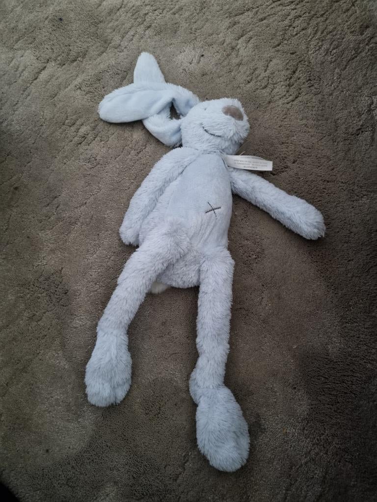 Nieuw happyhorse Zacht blauw konijnenknuffel, Overige merken, Overige karakters, Blauw, Ophalen of Verzenden