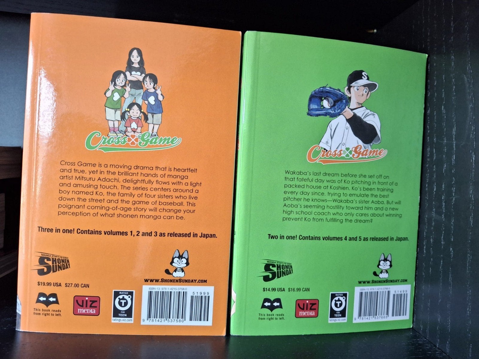 Cross Game Manga Vol. 1 & 2 - Mitsuru Adachi - Nieuwstaat, Boeken, Meerdere stripboeken, Ophalen of Verzenden, Zo goed als nieuw