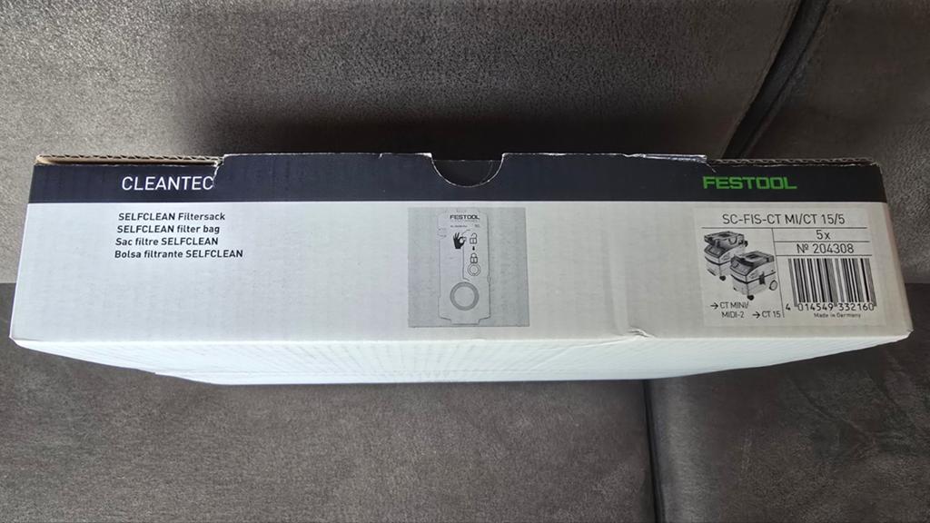 Festool SELFCLEAN filterzakken SC-FIS-CT MIDI/CT 15/5, Witgoed en Apparatuur, Stofzuigers, Overige typen, Nieuw, Ophalen, Stofzak