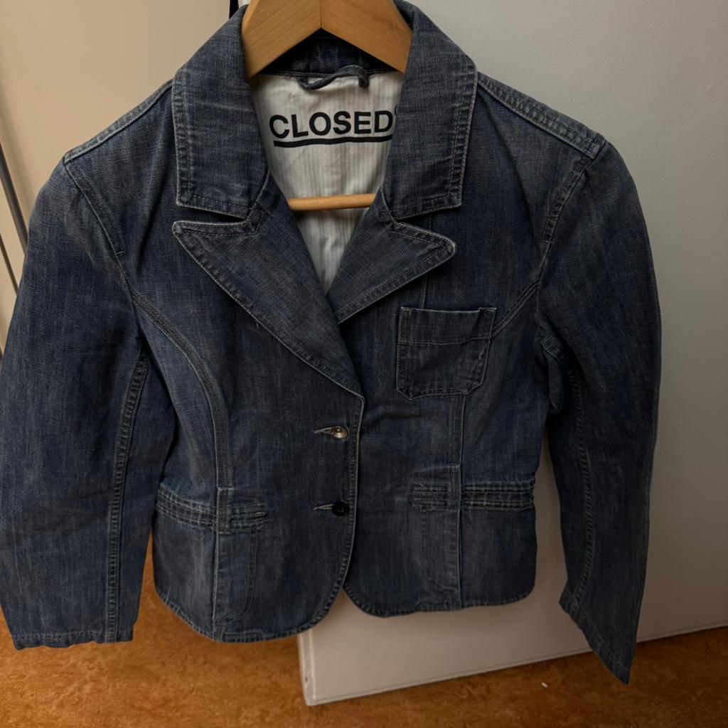 Dames spijker blazer, Blauw, Ophalen of Verzenden, Zo goed als nieuw, Jasje