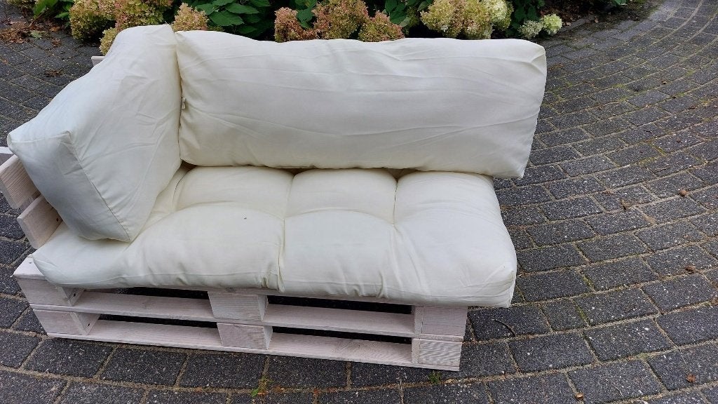 Pallet bankje voor kind inclusief kussens, Ophalen, Zo goed als nieuw, Overige typen