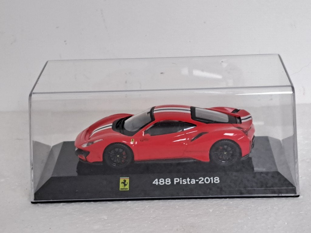 Ferrari 488 Pista 2018 rood 1/43, Ophalen of Verzenden, Zo goed als nieuw, Auto, Overige merken