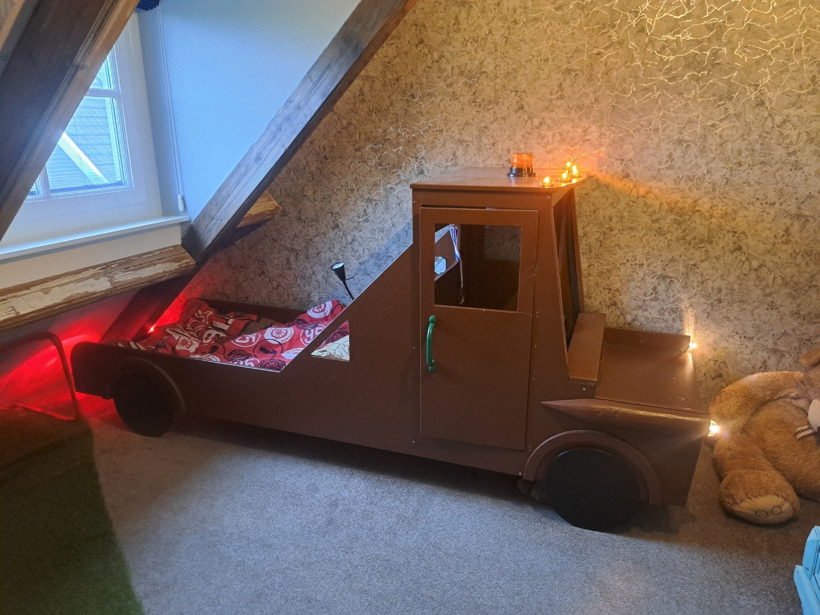 Cars Takelwagen Kinderbed, Ophalen, 85 tot 100 cm, Gebruikt, Matras